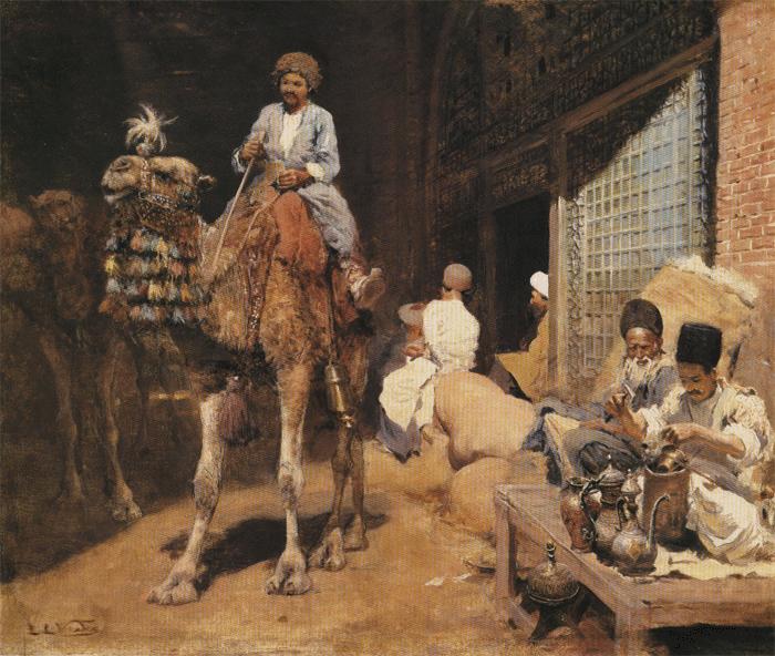 Edwin Lord Weeks A Market in Isphahan oil painting picture